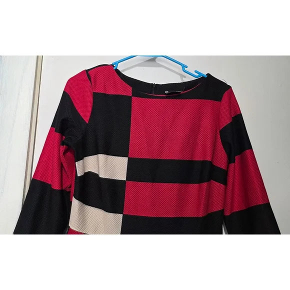 Women's Maison Tara‎ Dress Size 10 Red Black - Picture 4 of 7